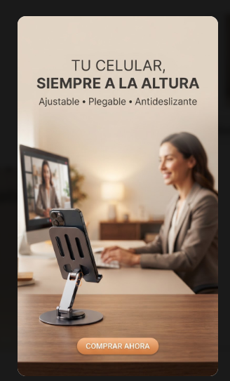 Soporte Ajustable 360° para Celular y Tablet – Manos Libres y Máxima Comodidad